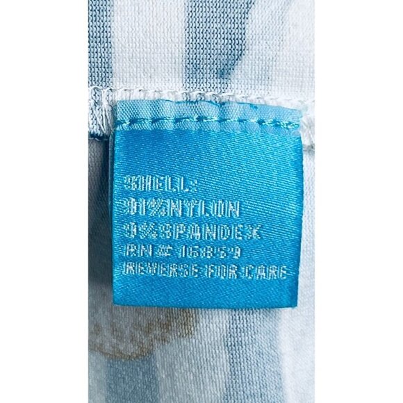 J McLaughlin Nautical Seashells Nicola Tiered Dress Size S Navy White Stripe - Picture 9 of 9